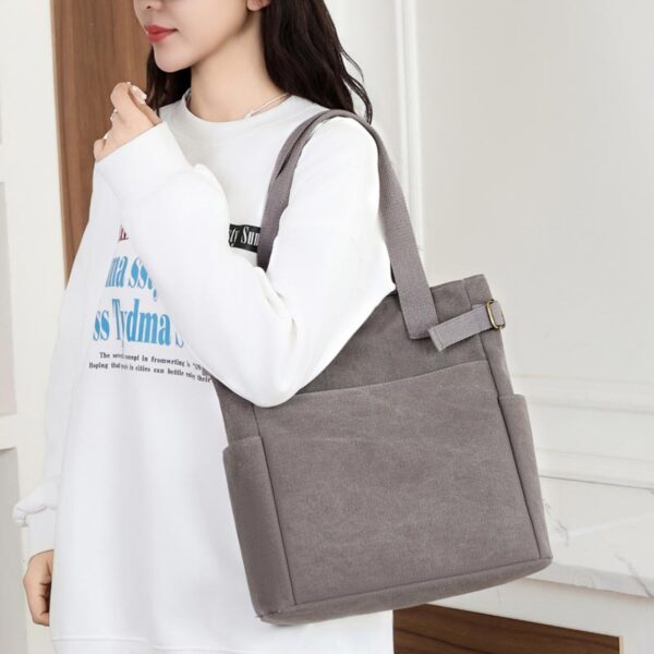 Women's canvas shoulder bag - Image 2