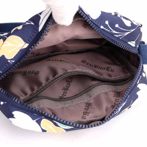 Women's multi-pocket printed shoulder bag - Image 7