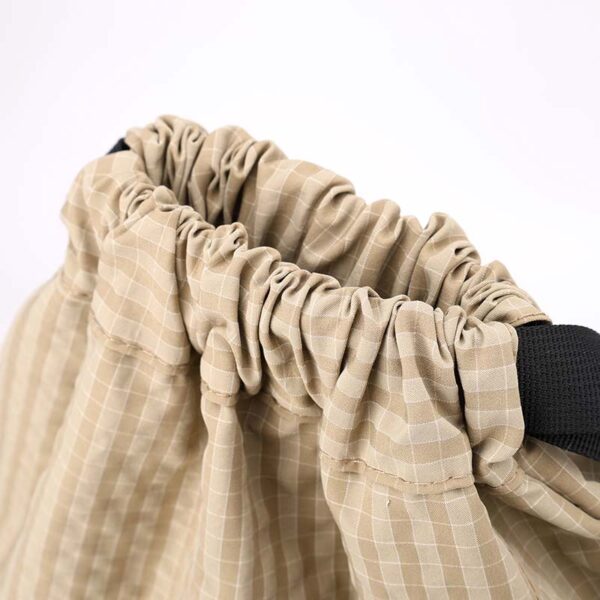 Large-capacity plaid drawstring backpack - Image 5