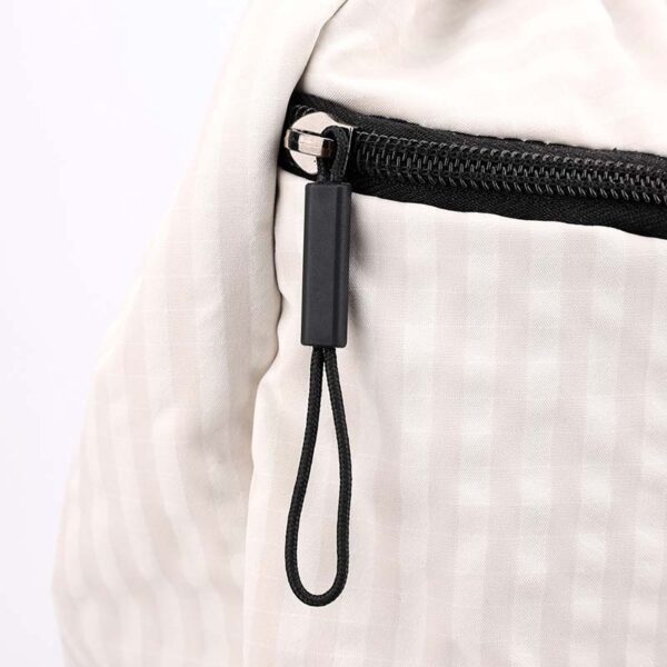 Large-capacity plaid drawstring backpack - Image 6